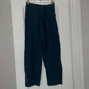 Urban Outfitters Blue Drawstring Joggers Frayed Hem